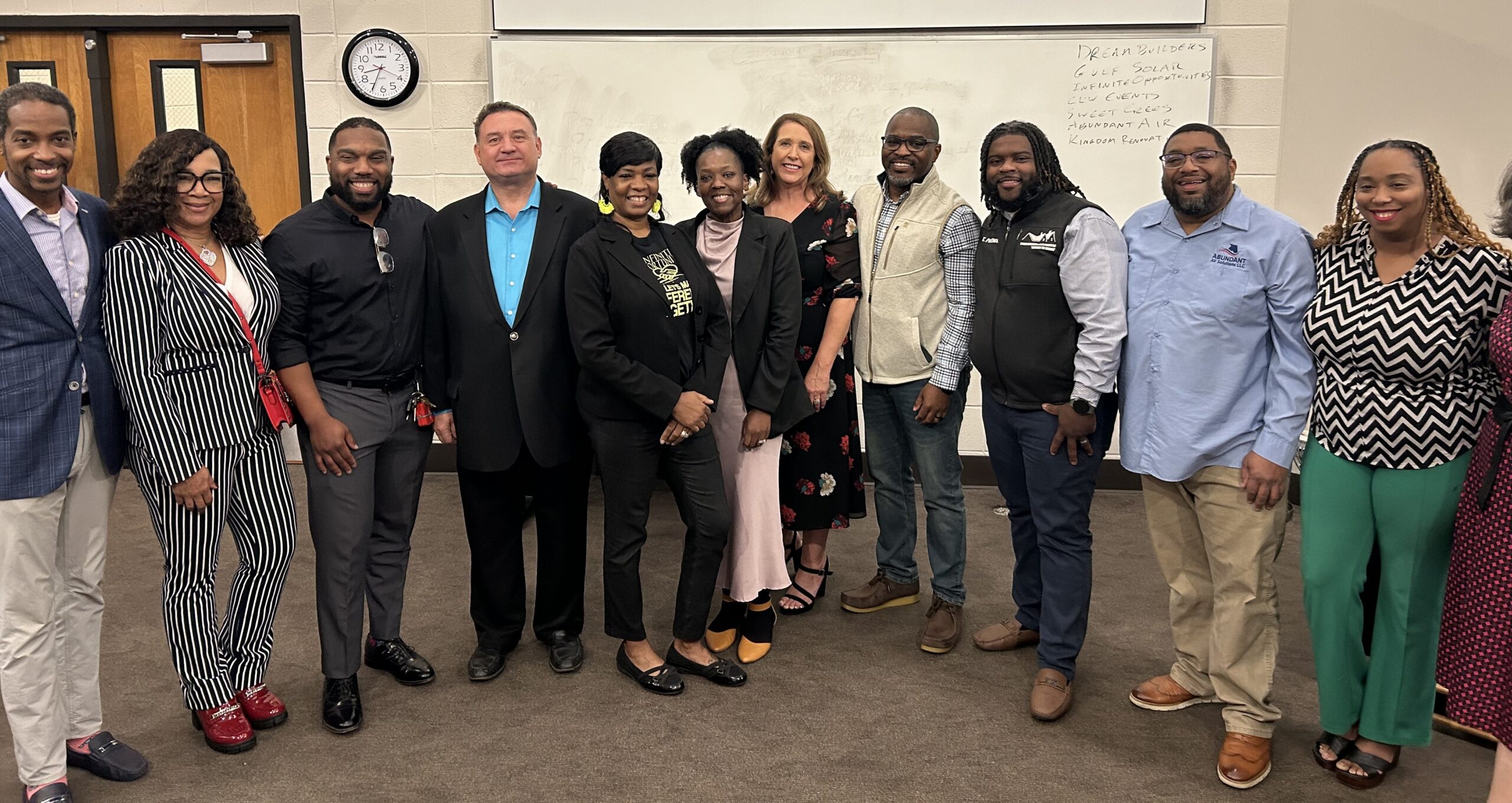 Dr. Nelson with participants in one of his workshops.